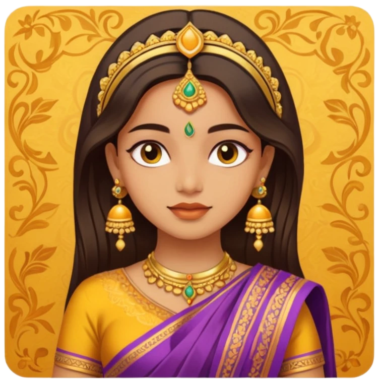 Honey and girl in saree  emoji