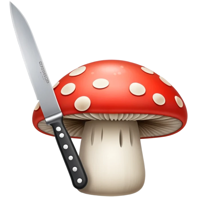 Mushroom with knife emoji