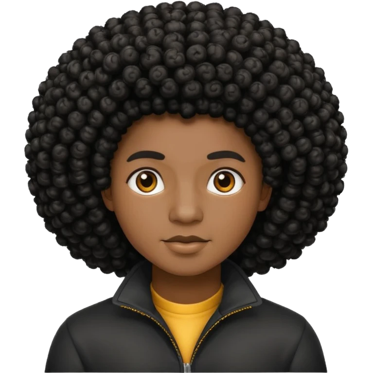 curly afro black emoji