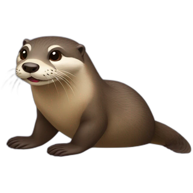 Loutre sur tortu emoji