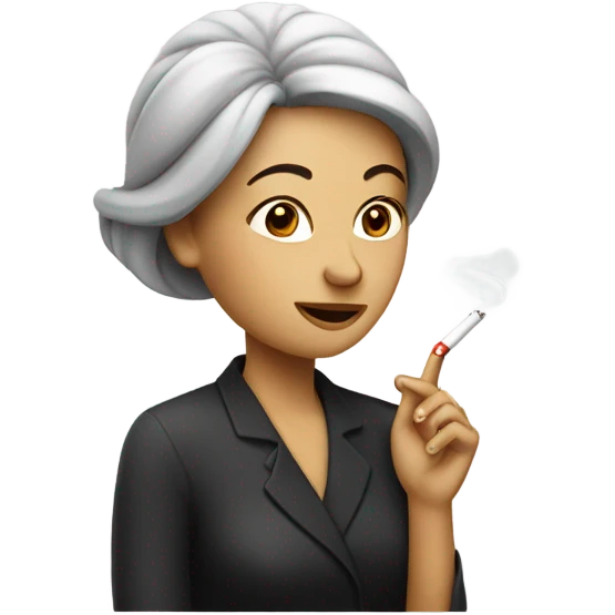 Lady holding a cigarette  emoji