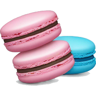 pink and blue Macaroons  emoji