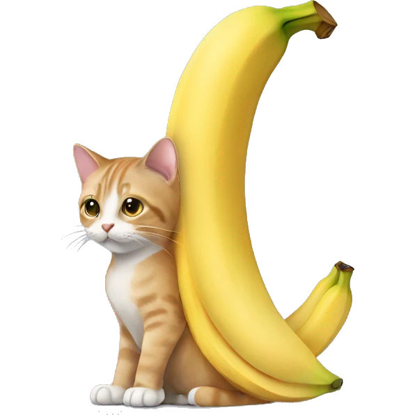 cat with banana instead of tail emoji