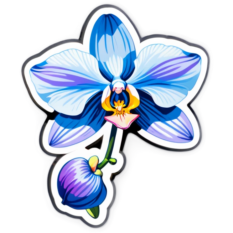 a pale blue moth orchid emoji