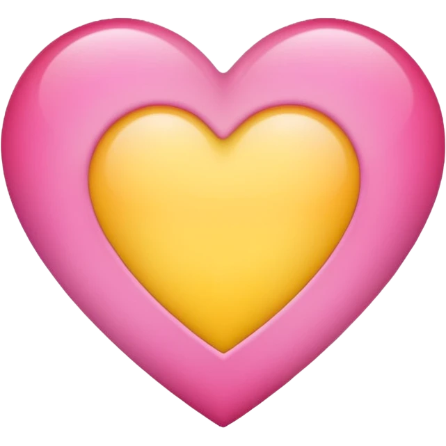 A heart with a gradation from pink to yellow emoji