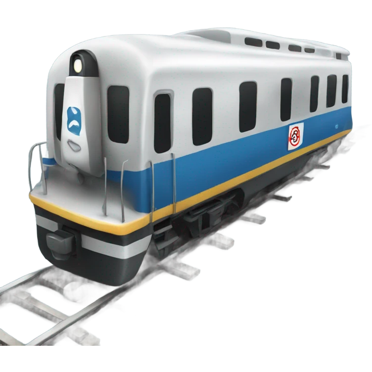 Train with the closed sign  emoji