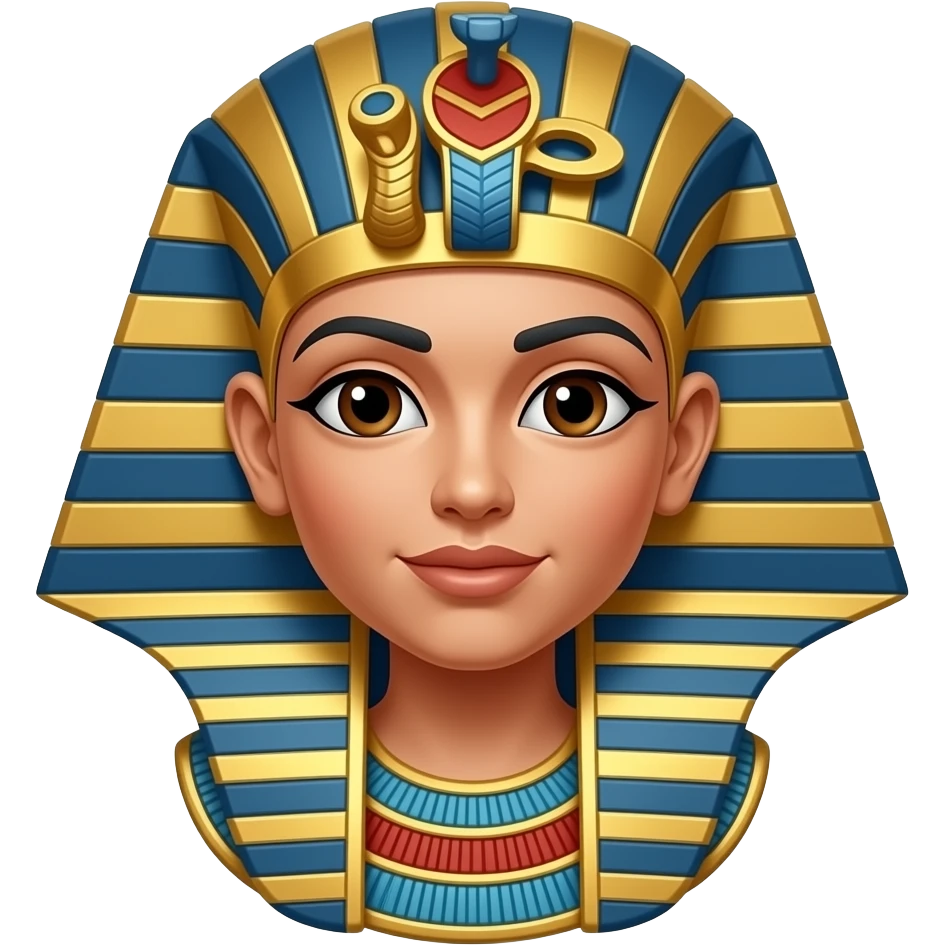 Woman, faraon, brown eyes emoji