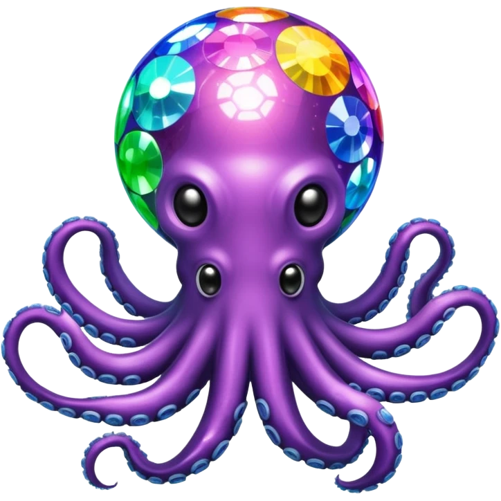 boule disco et poulpe emoji