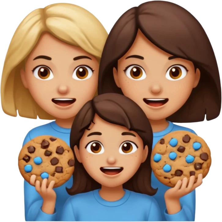 Angry gurls that’s eating a lot of cookies emoji