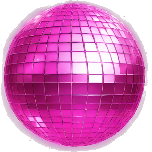 Sparkly aesthetic pink disco ball emoji