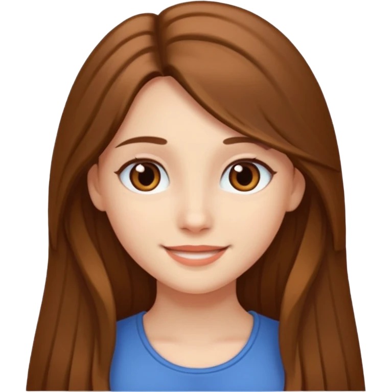 A girl with long hair emoji
