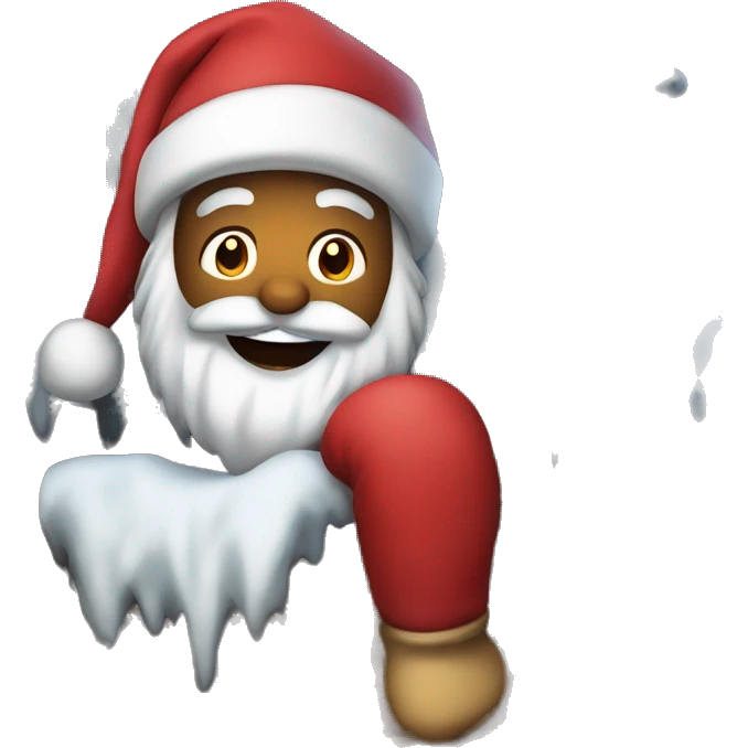 Santa in the chimney emoji