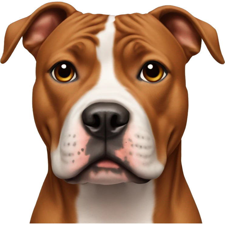 Red and black American Staffordshire Terrier emoji