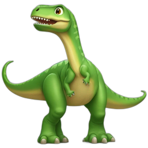 Un dinosaures qui riz emoji