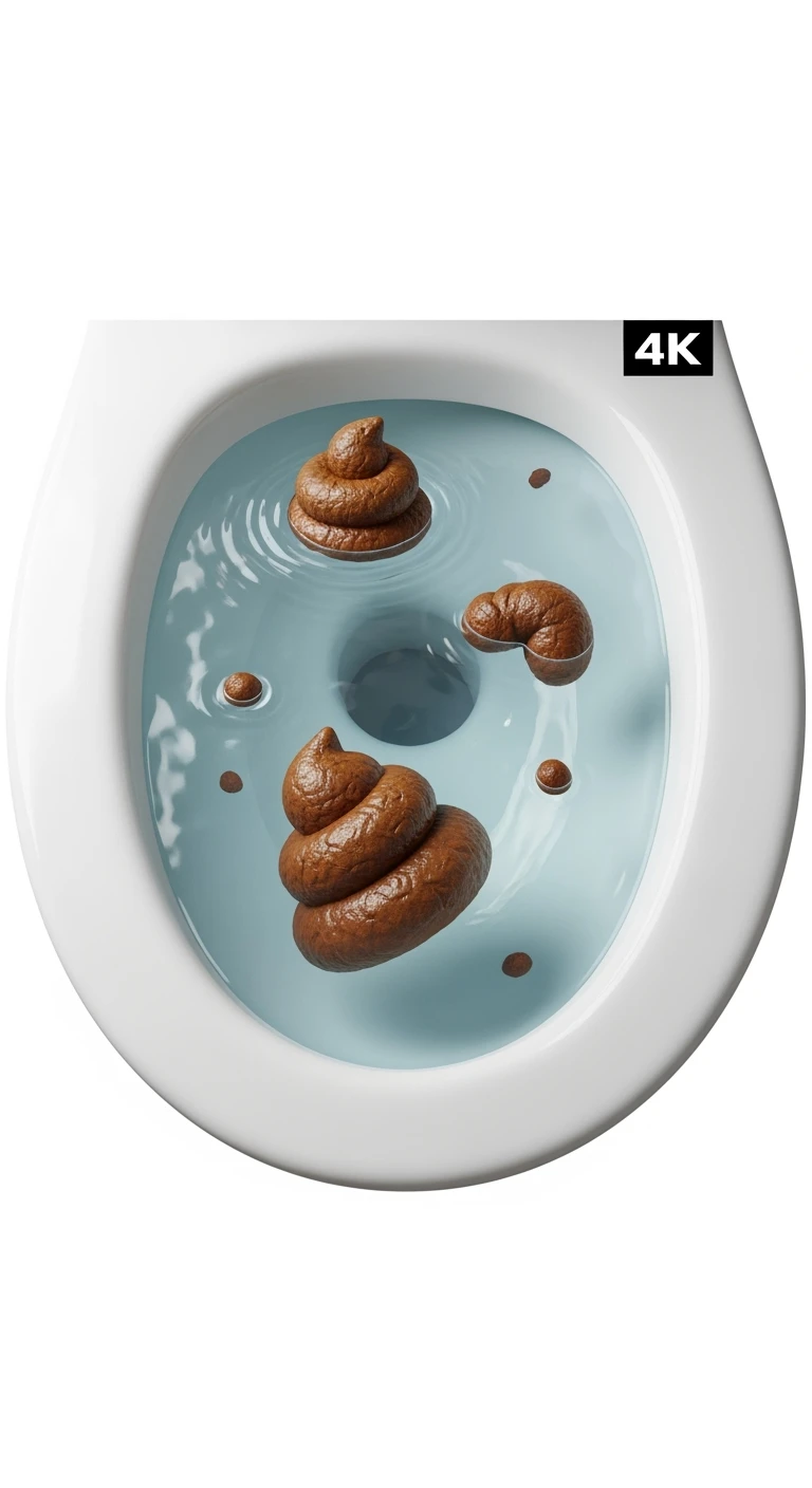 WC CON ALL'INTERNO DELLE FECI DI ANIMALE CHE GALLEGGIANO NELL'ACQUA, REALISTICHE
IPERREALISTICO 4K, SFONDO BIANCO emoji