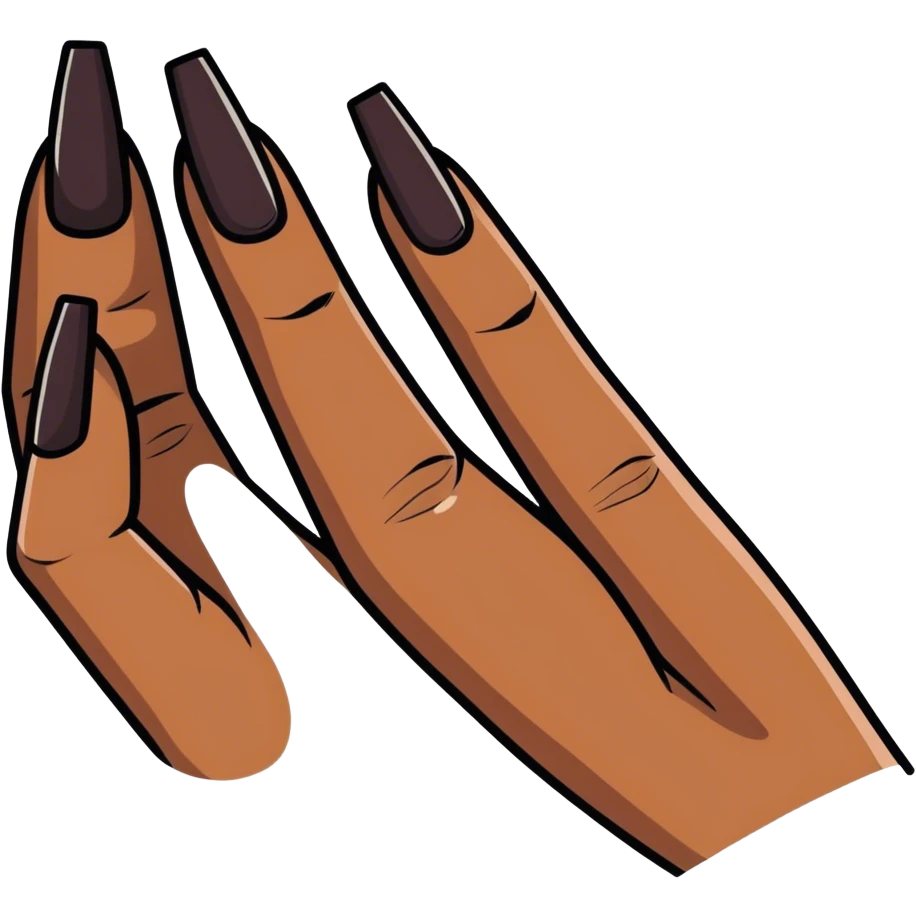 Dark skin nails  emoji