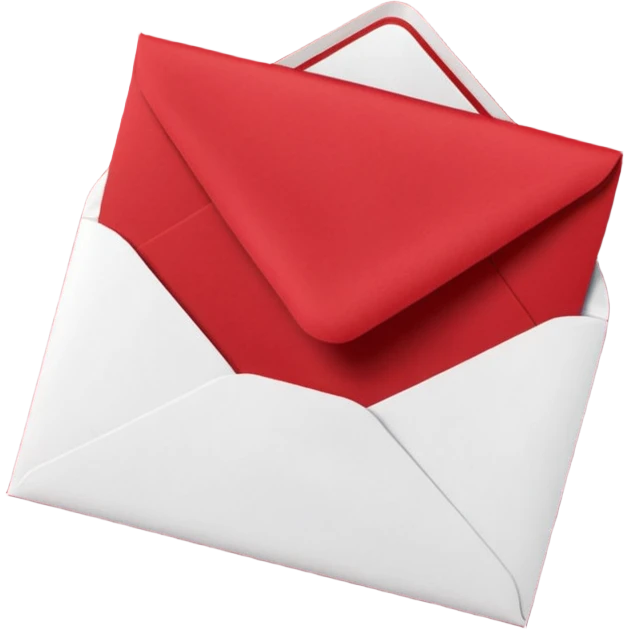 red greeting card with envelope emoji