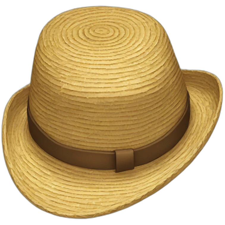 Straw hat in pixel emoji