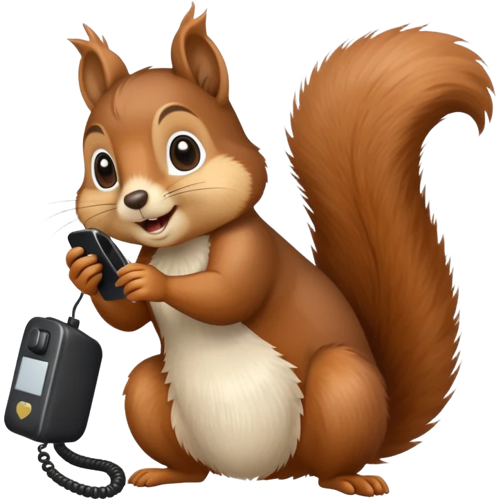 Squirrel on the phone  emoji