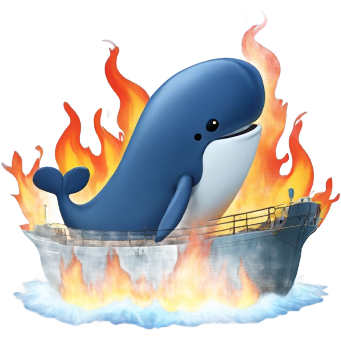 docker whale on fire emoji