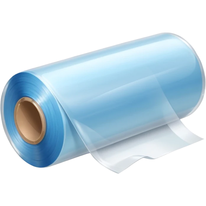 A long roll of transparent plastic wrapping, no other colors  emoji