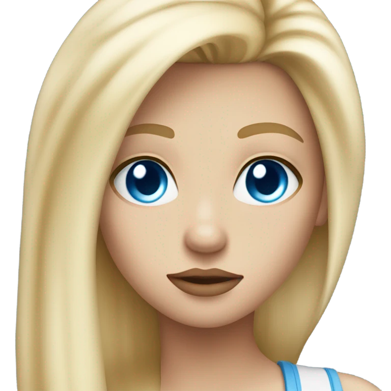 Blond blue eyes baddie emoji