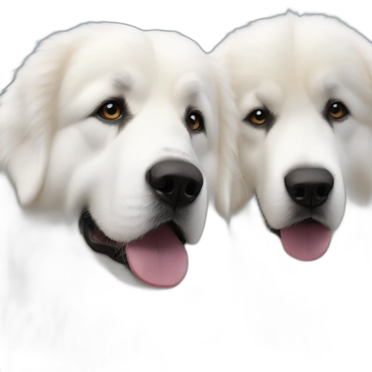 Two Great Pyrenees brothers emoji