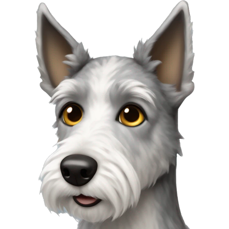 super spirally grey fur fox terrier emoji