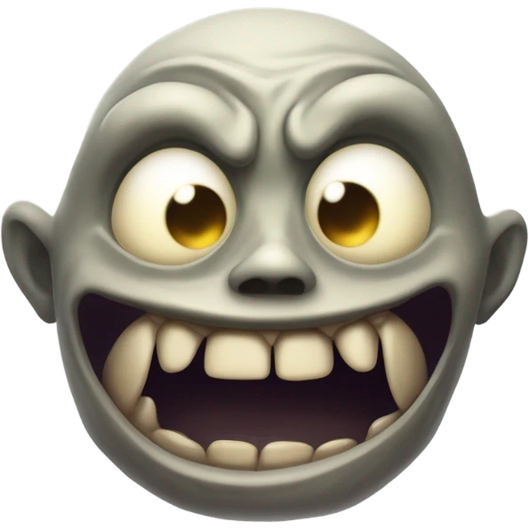 Creepy face emoji