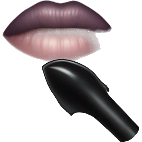  black lipstick kiss emoji