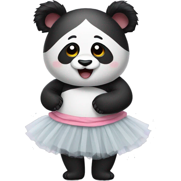 Panda in a tutu emoji