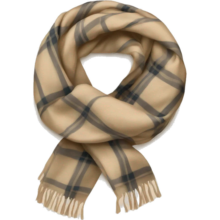 scarf in beige plaid emoji