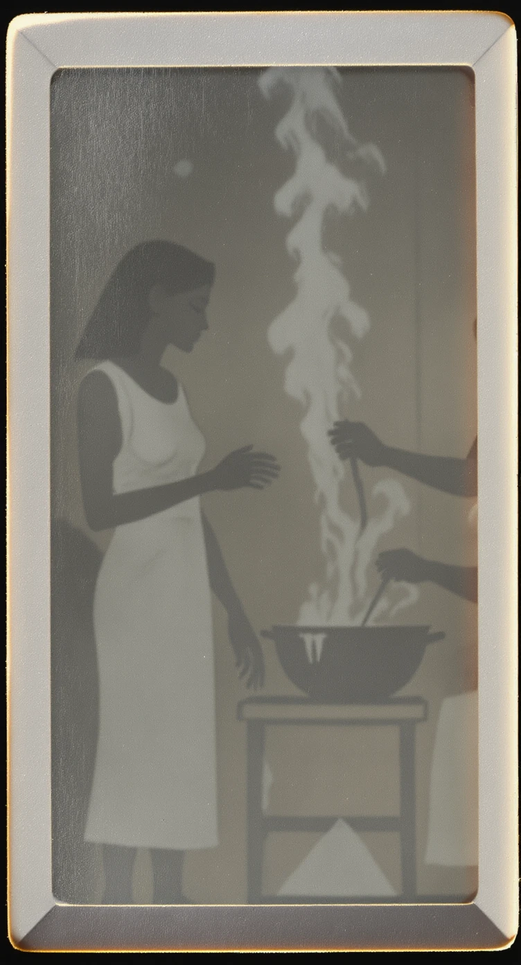 ancient Egyptian cooking scene in hieroglyphic style emoji