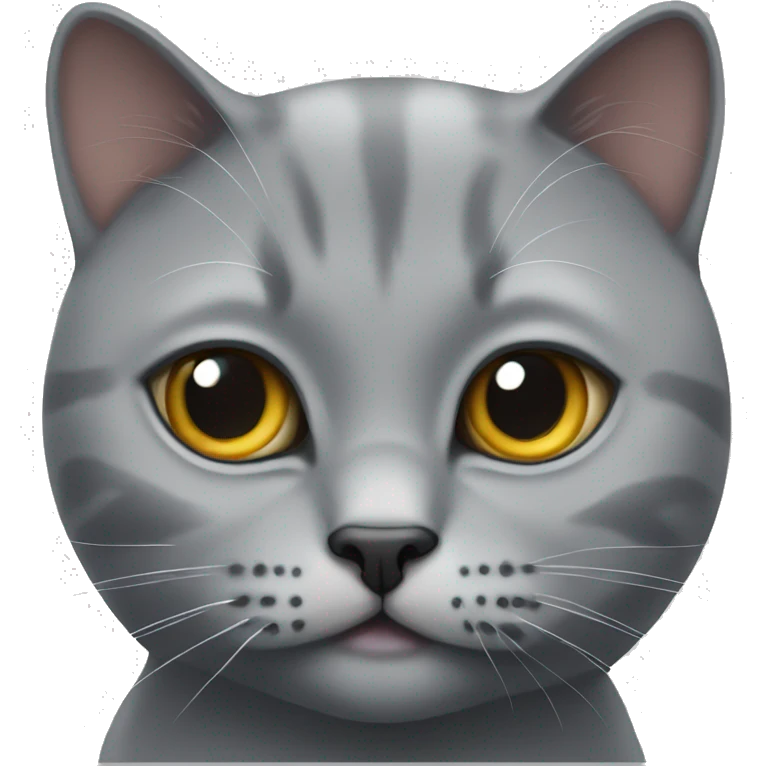Face of gray British cat emoji