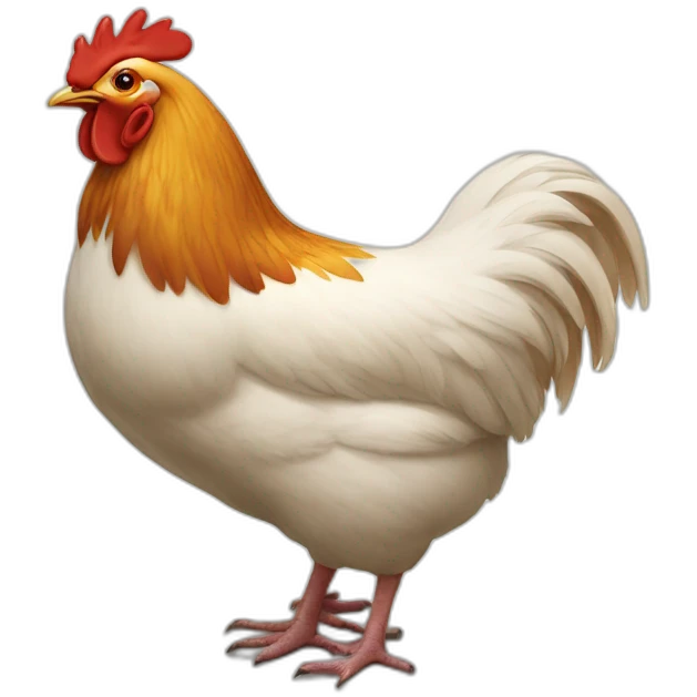 Poule sur un bouc emoji