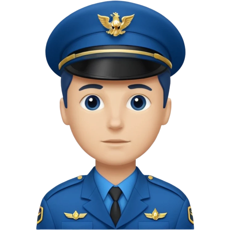 blue uniformed soldier emoji