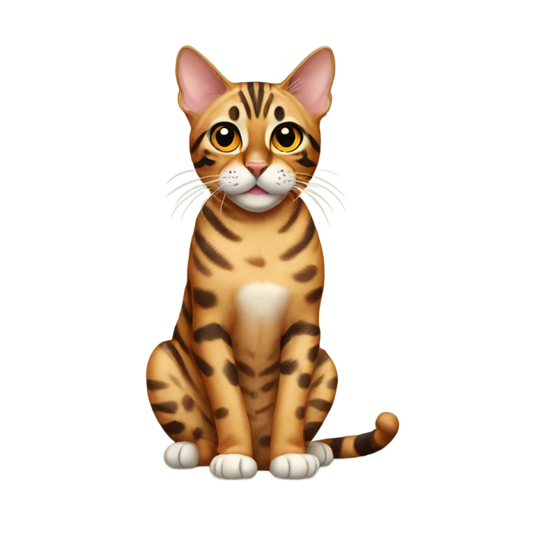 bengal cat sitting  emoji