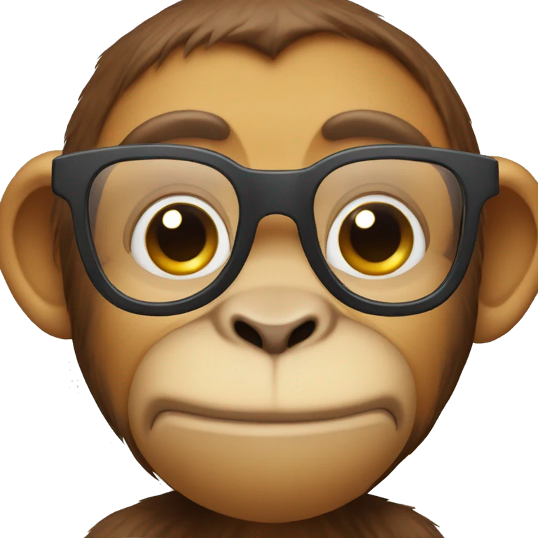 cute monkey face with eyewear emoji