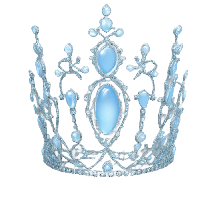 pastel blue tiara emoji