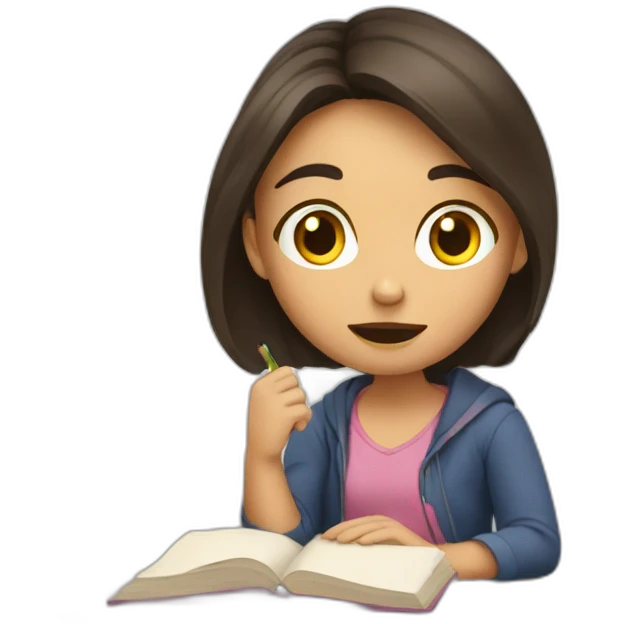 girl annoying studying emoji