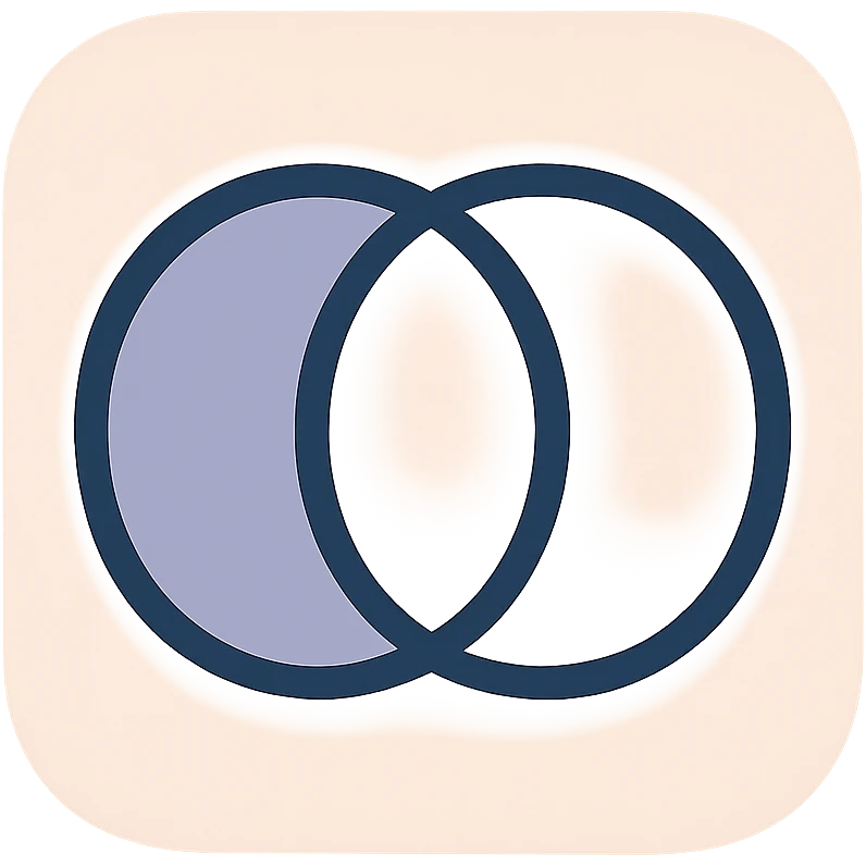 mobile app icon for Habit Loop, interlocking circles, soft pastel palette, modern, minimal, no text emoji