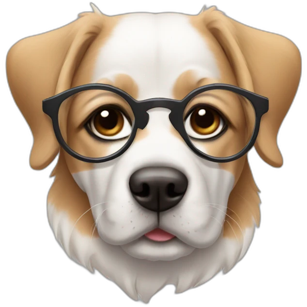 cachorro usando oculos emoji