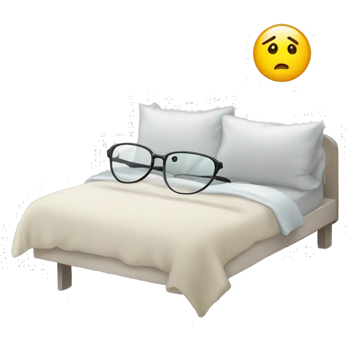 Glasses Waking up on the wrong side of the bed  emoji