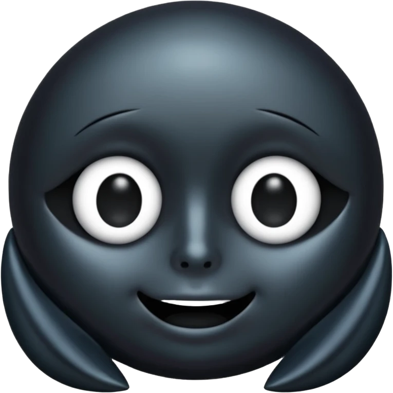 black pearl black colour solid black no eyes nose mouth  emoji