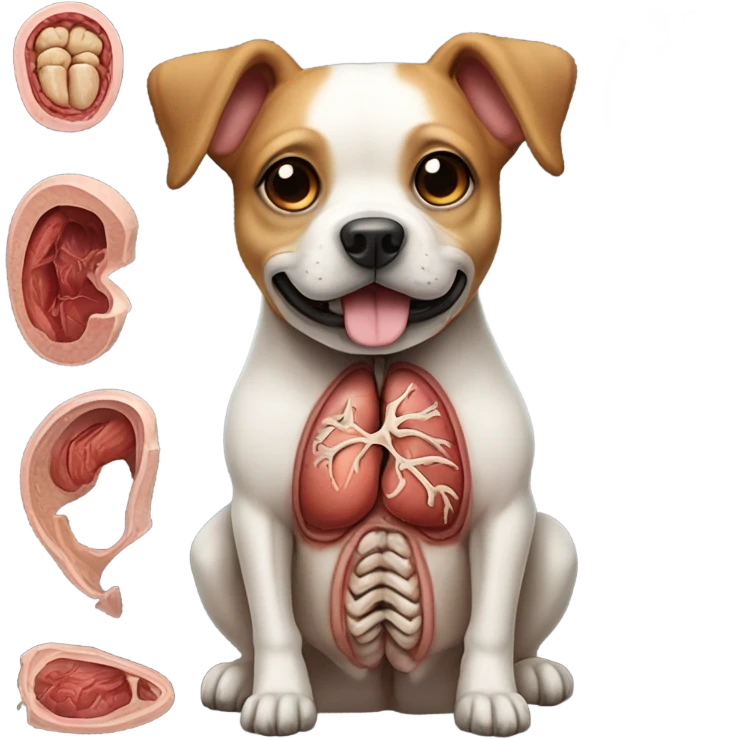 Cross section of a dog  emoji
