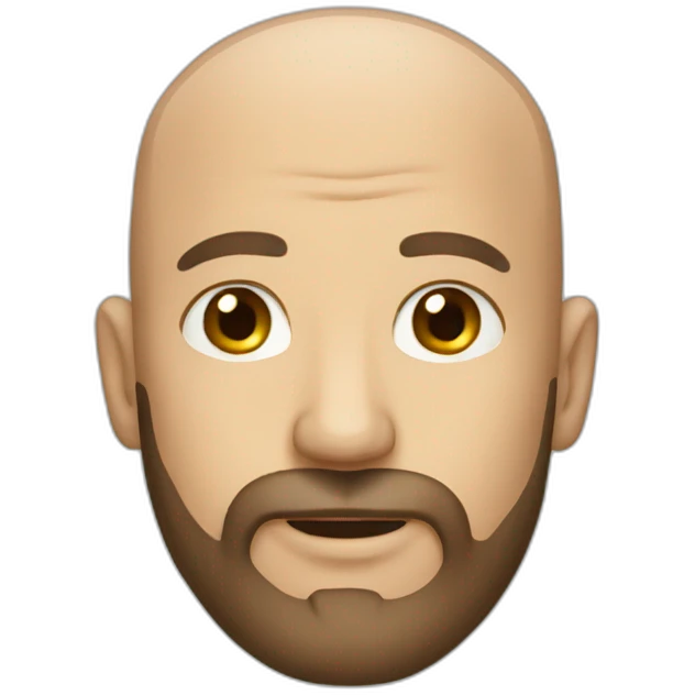 man bald head and beard emoji