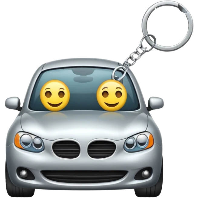 car key, playful modern emoji style emoji