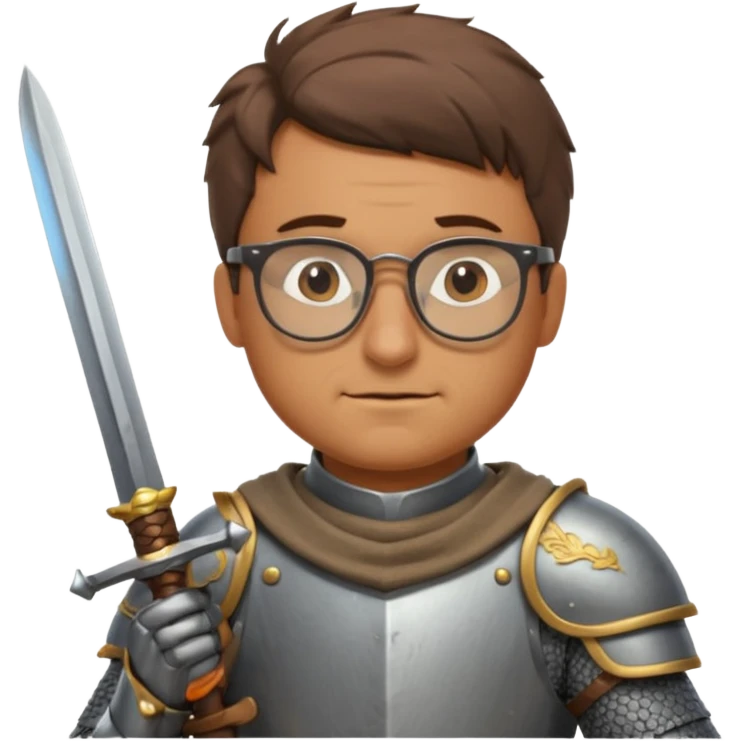 Knights with Glasses: Knight polishing sword while squinting


















 emoji