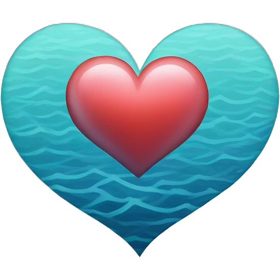 ocean in a heart shape emoji
