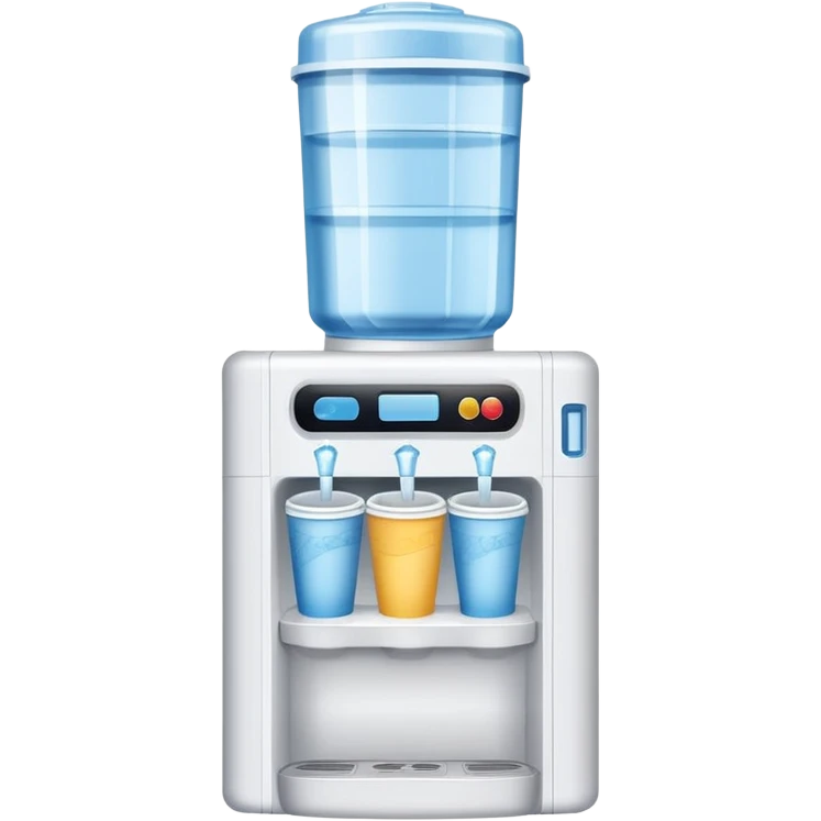 water cooler with paper cups emoji